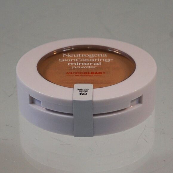 Neutrogena Skin Clearing Mineral Powder #60 Natural Beige MicroClear Technology - Picture 2 of 5